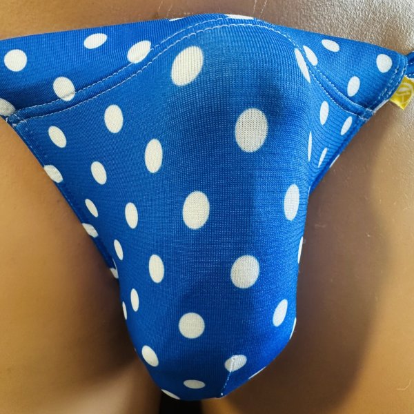 画像3: 豆絞り紋様黒猫青（薄手の綿混柔らか素材） (3)